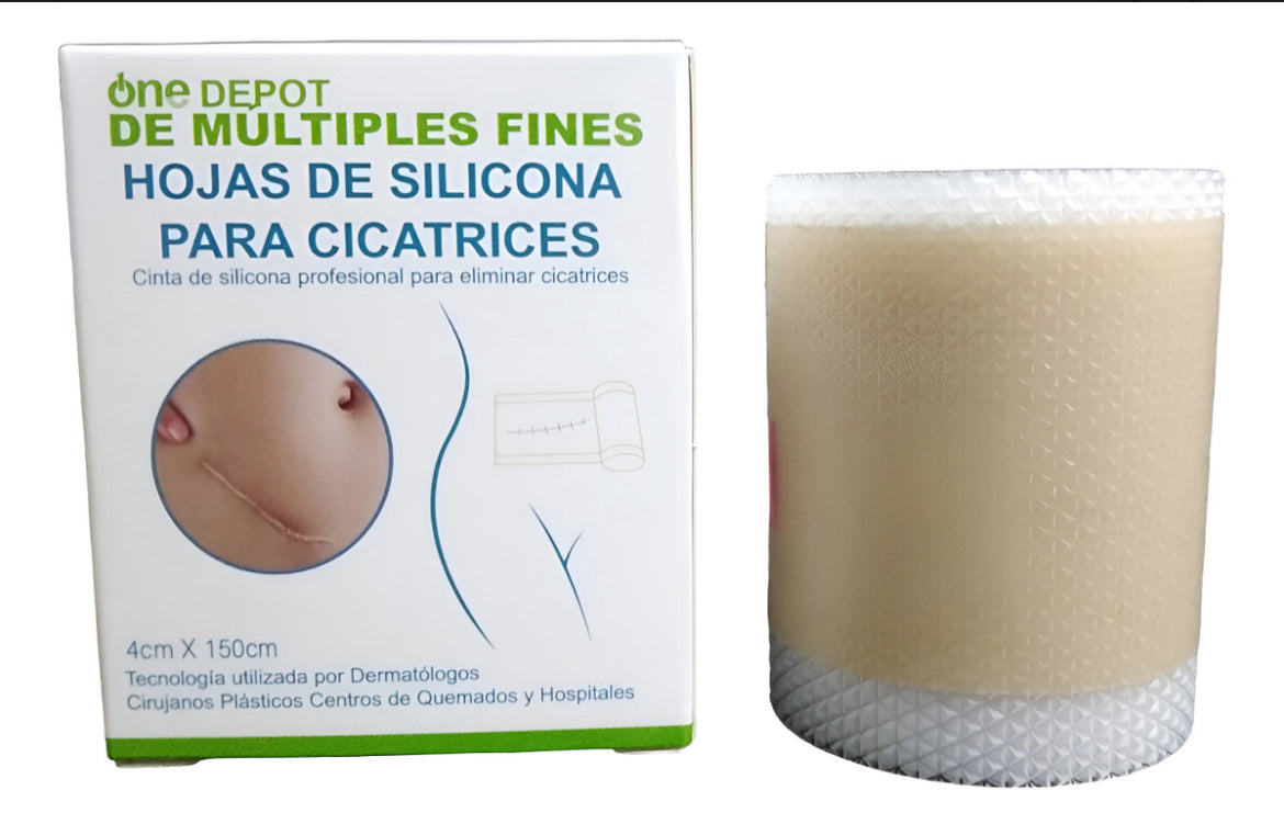 Parche de Silicona Médica para Cicatrices Antiguas/Nuevas - Elimina Quemaduras, Queloides, Estrías y Acné