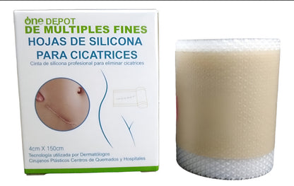 Parche de Silicona Médica para Cicatrices Antiguas/Nuevas - Elimina Quemaduras, Queloides, Estrías y Acné
