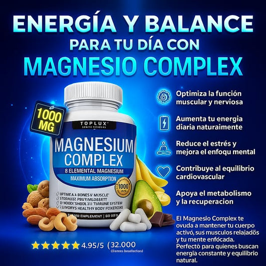 MAGNESIUM COMPLEX® - Suplemento 8 en 1 - 60 CAPS