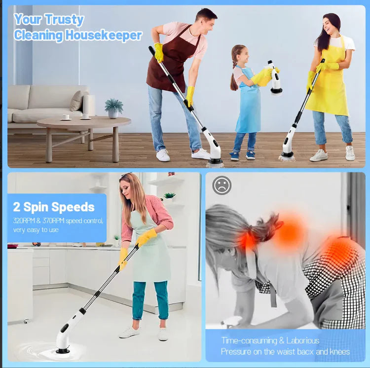 CleanBrush™ Super Cepillo De Limpieza Eléctrico Giratorio 9 en 1! 🚚 ¡ENVÍO GRATIS a todo el país!