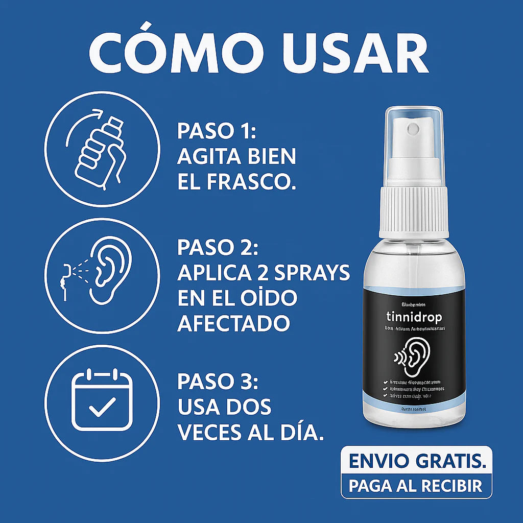 LIMPIADOR DE OIDOS TINNIDROP - ESCUCHA MEJOR, VIVE MEJOR